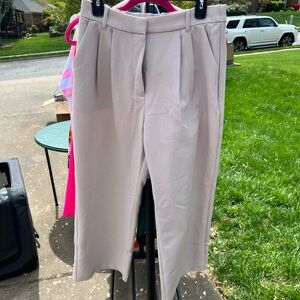 Abercrombie Elegant Cream Pleated Trousers